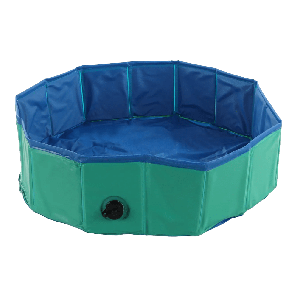 Hondenzwembad Doggy Splash Rond - 80x20cm - Blauw/Groen