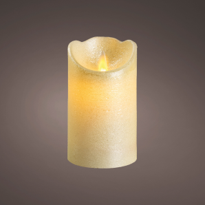 LED stompkaars wax - Wit - D7,5xH12,5cm - Voor binnen - Lumineo