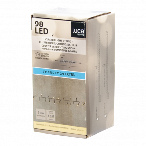 Luca connect 24 cluster verlichting - warm wit - 98 led lampjes - L350cm