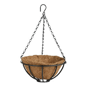 Metalen hanging basket 25cm - Incl. Ketting en Kokosinlegvel