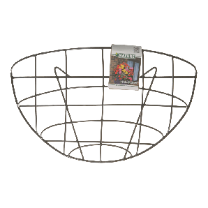 Nature metalen hanging basket muurmodel halfrond - 17x½Ø35cm