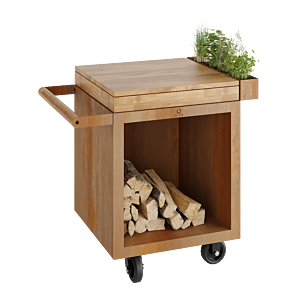 OFYR Mise en Place Table Corten 65 PRO - Teakhout