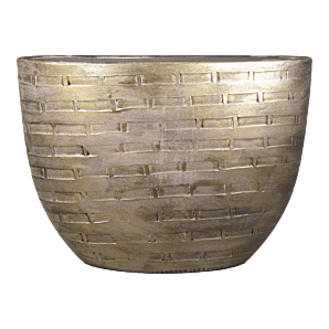 Bloempot Steef ovaal - l50 x b20 x h36cm - Industrieel Goud