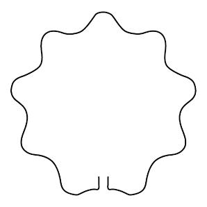 Peacock - Steunring rond geschulpt 48 cm