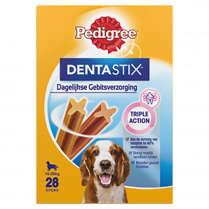 Pedigree Dentastix Medium Kauwstaaf - Gebitsverzorgende Hondensnack - 28 Stuks hondenvoer