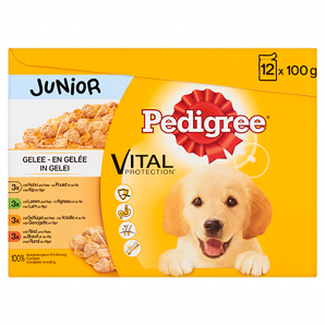 Pedigree Junior Maaltijdzakjes - Vlees & Gevogelte in Gelei - Hondenvoer - 12 x 100 g hondenvoer