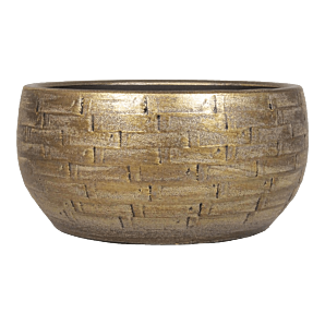 Plantenschaal Steef - d32 x h15cm - Industrieel Goud