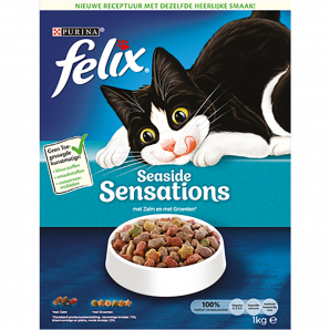 PURINA® Felix® Seaside Sensations met Zalm en Groenten  - Kattenvoer - 1kg - kattenvoer