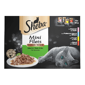 Sheba Multipack Mini Filets Chef Pouch - Kattenvoer - 12x85g kattenvoer