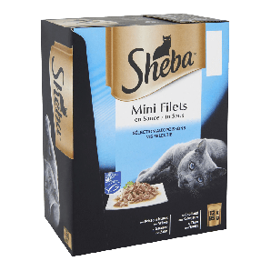 Sheba Multipack Mini Filets Saus - Kattenvoer - Vis - 12x85g kattenvoer