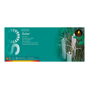 Solar tuinkaars - LED - d4 x h90cm - Wit