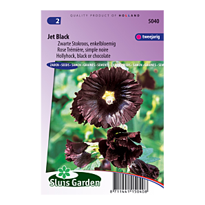 Stokroos Jet Black, enkelbloemig - Sluis Garden - Zaden