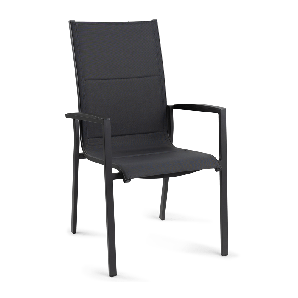 Tuinstoel Foxx met hoge rugleuning - Alu Stapelbare stoel - Charcoal