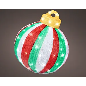 Verlichte kerstbal acryl LED - 80 lampjes - voor binnen & buiten - 34x35x39cm - Lumineo