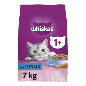 Whiskas 1+ Adult Droge Brokjes - Tonijn - Kattenvoer - 7kg kattenvoer