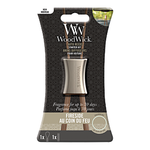 Woodwick Auto Reed Starter Kit Fireside - Auto parfum