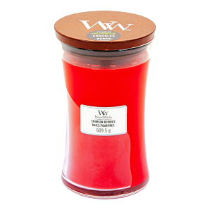 Woodwick Crimson Berries Large Candle - Geurkaars