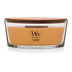 WoodWick Golden Bourbon - Geel - Ellipse Candle - Geurkaars