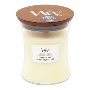 Woodwick Island Coconut Medium Candle - Geurkaars