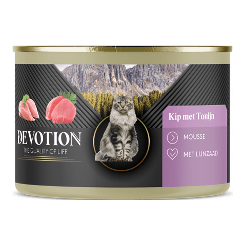 Devotion Adult - Kip Tonijn - 70g - Kattenvoer Jumper dierenwinkel