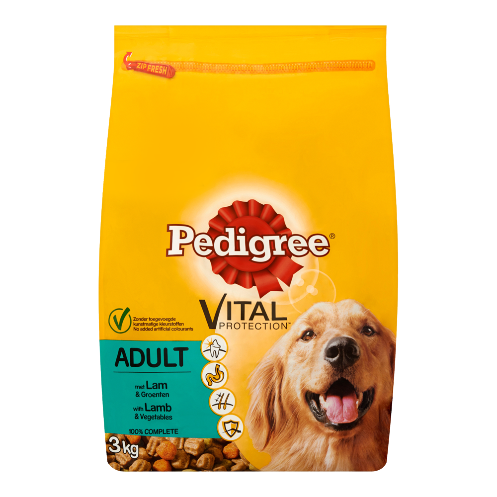 Pedigree Vital Protection Adult Brokken Lam & Groenten - Hondenvoer 3kg