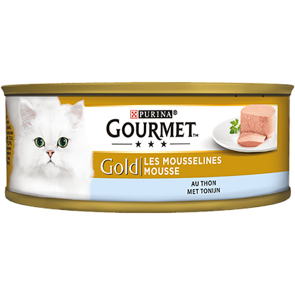 aanklager Acht enz PURINA® Gourmet Gold Mousse met Tonijn - Kattenvoer - 85g