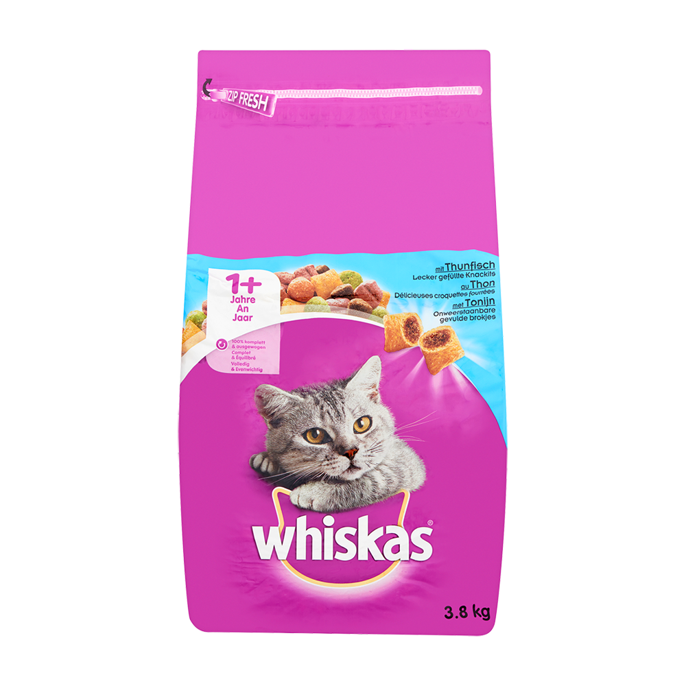 kapitalisme Eik neem medicijnen Whiskas 1+ Adult Droge Brokjes - Tonijn - Kattenvoer - 3,8kg